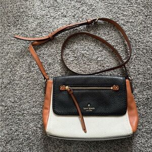 Kate Spade Black, White, and Tan Crossbody Bag